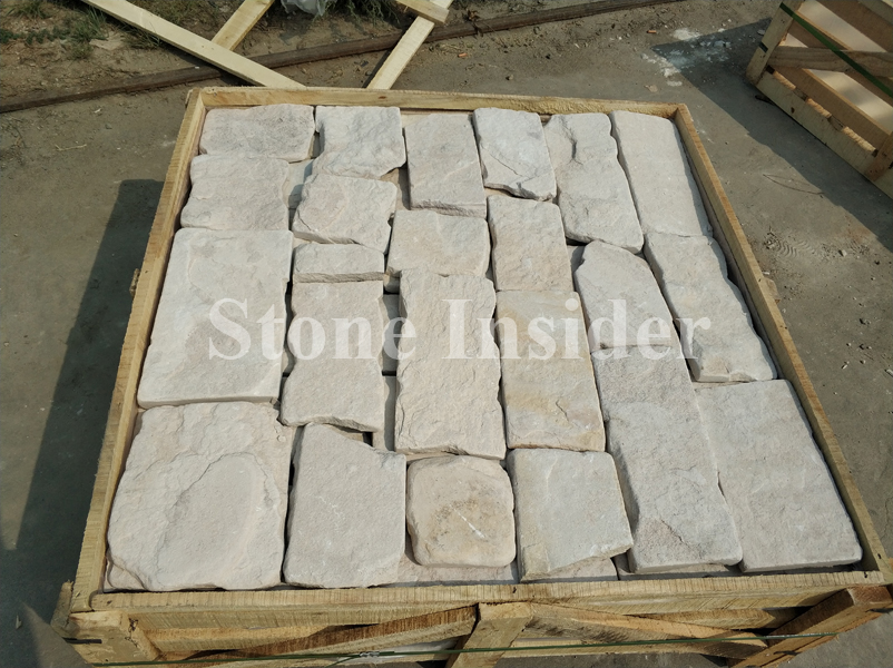 White Sandstone Tumbled Veneers wall cladding 02