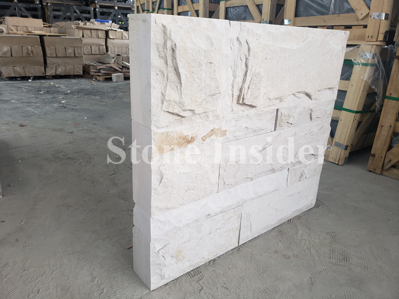 White Sandstone Rock Face Blocks 02