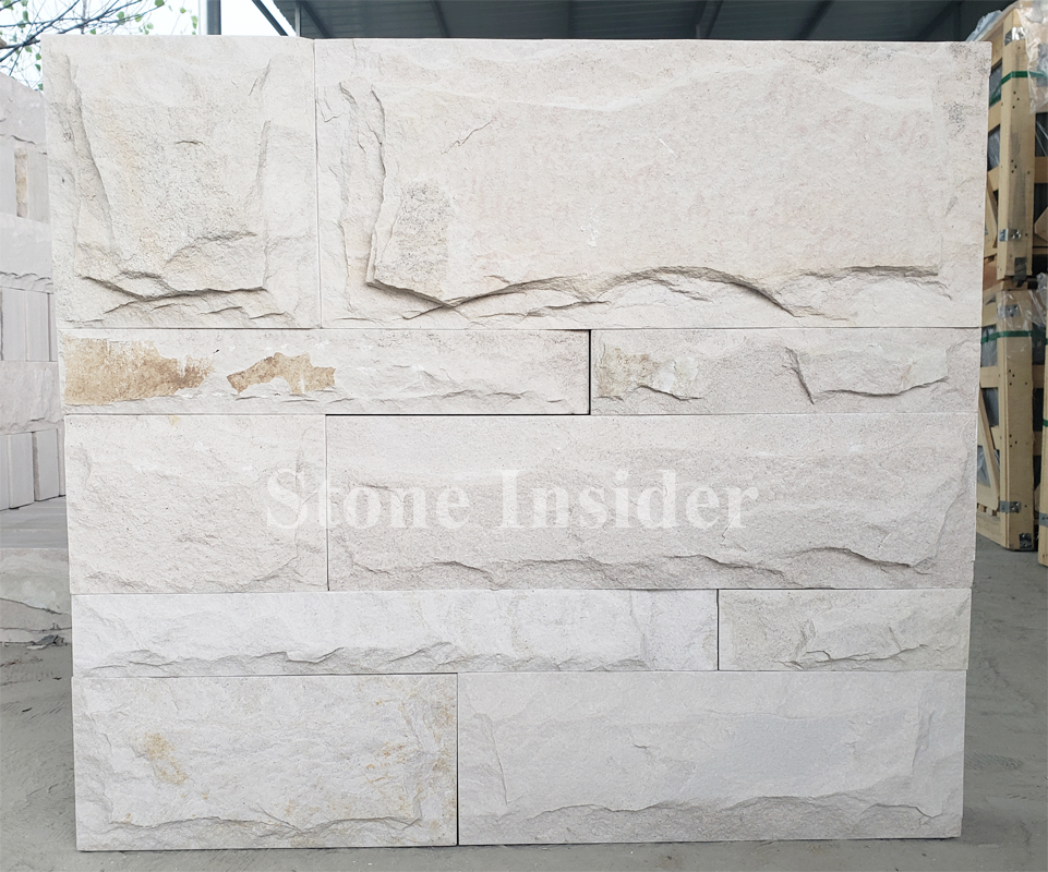 White Sandstone Rock Face Blocks